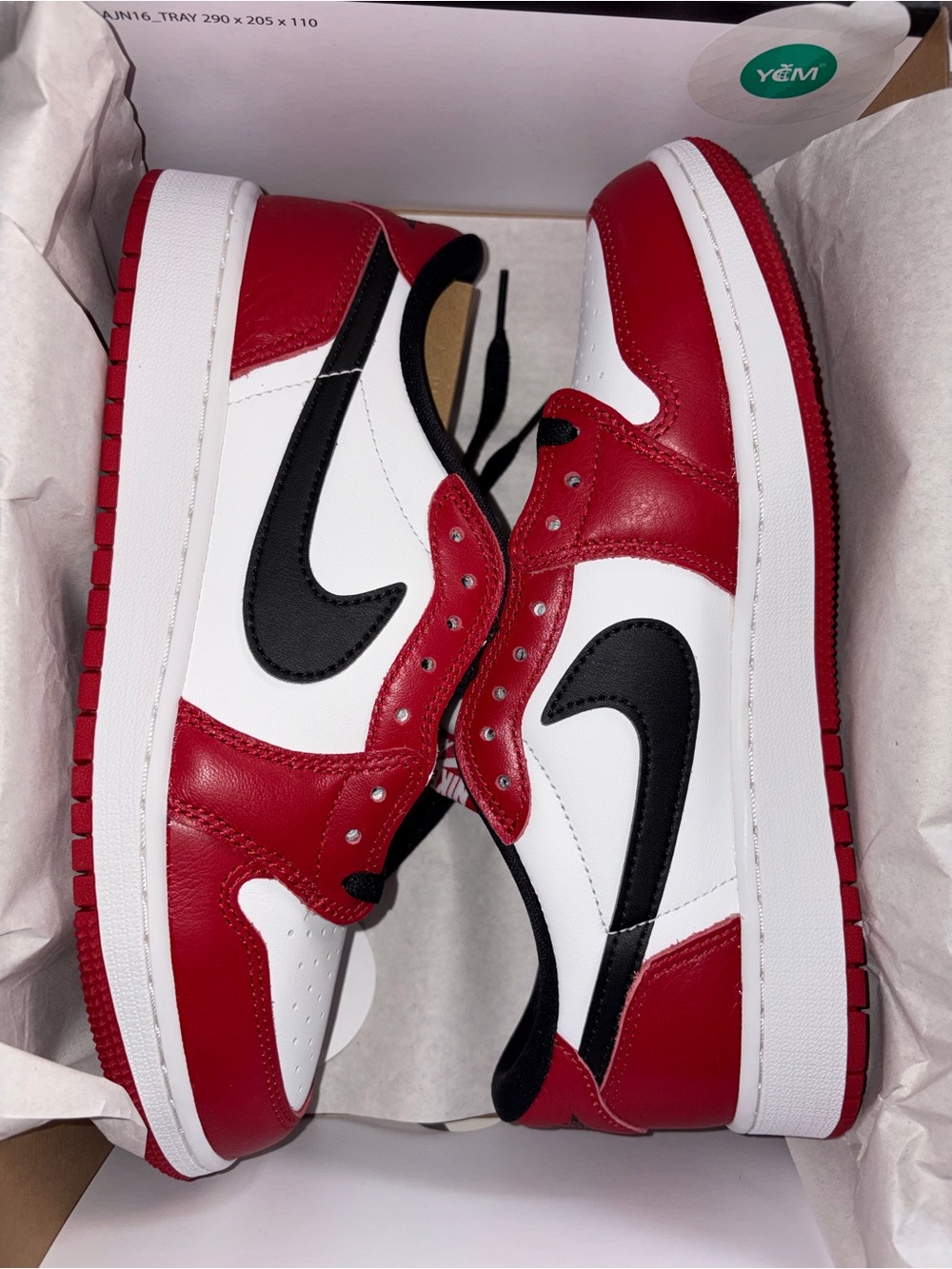 Jordan Kids Sneakers Red Black White Low Top